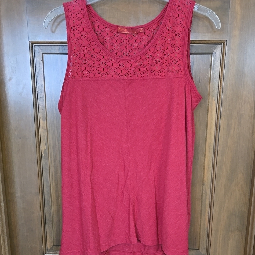 Prana Pink Asymmetrical Sleeveless Tank Top